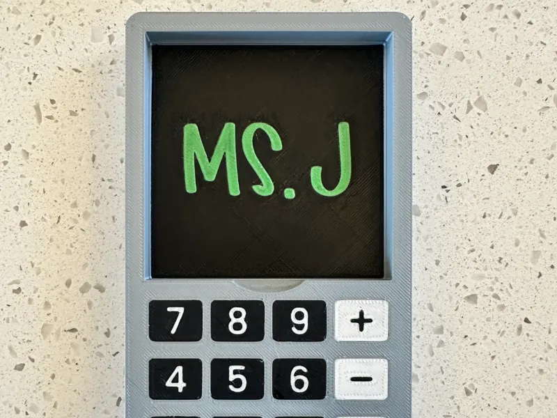 Customizable Sticky Note Holder - Calculator