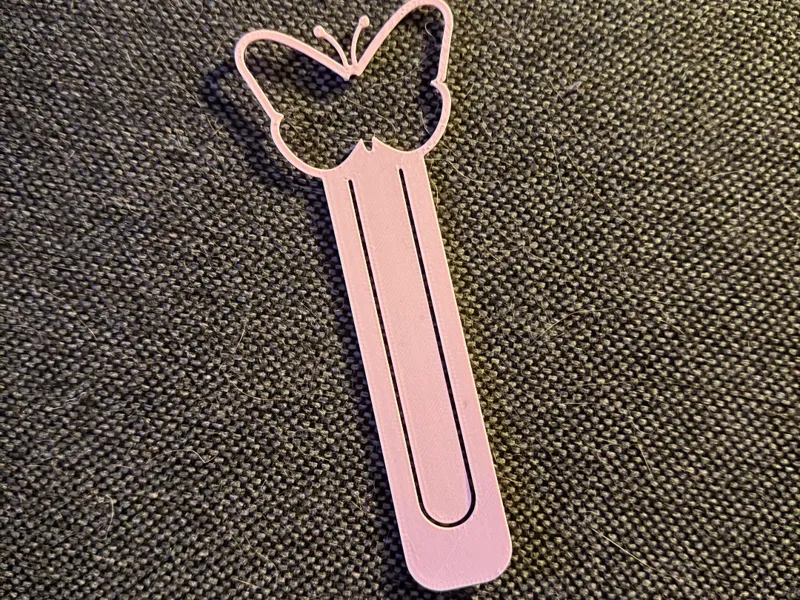 Pink Butterfly Bookmark