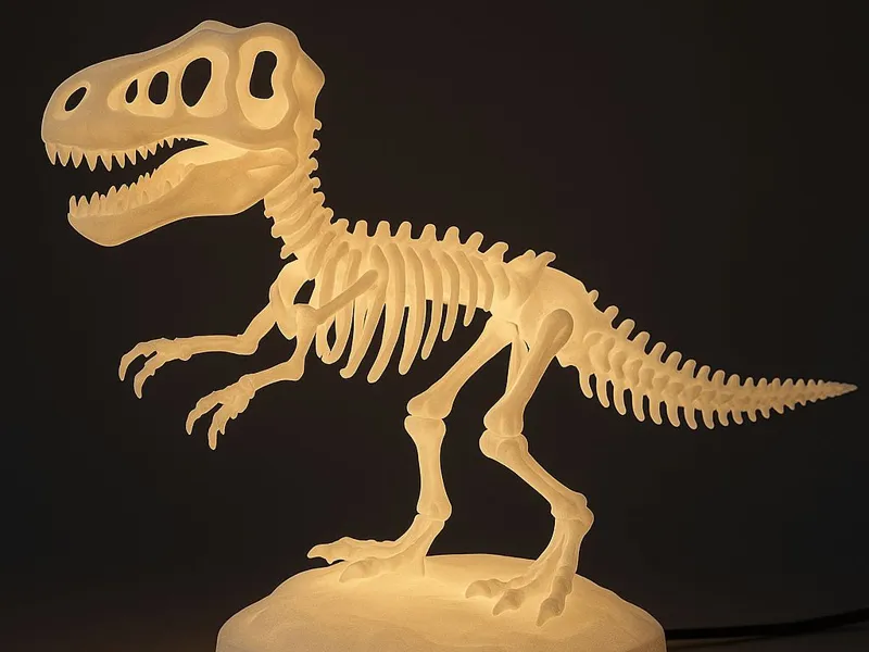 T-Rex Skelett Lampe