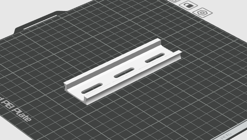 Miniatura 1 do modelo 3D 仿35mm鋁軌道 外鉤式 無需支撐打印