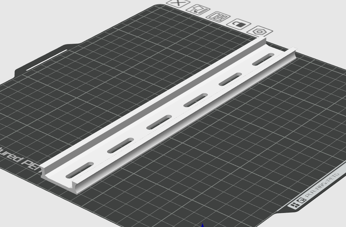 Miniatura 4 do modelo 3D 仿35mm鋁軌道 外鉤式 無需支撐打印