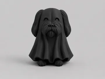Figura decorativa: Shih Tzu ghost figure — vista de referencia 4