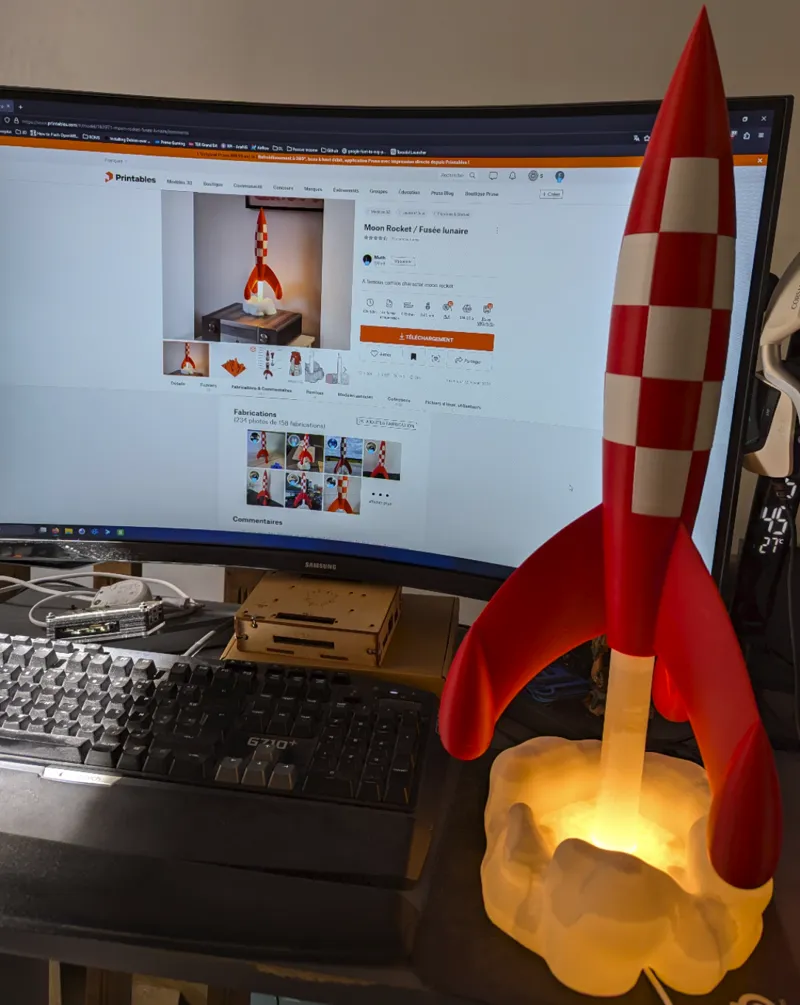Moon Rocket / Fusée lunaire - Led Lamp Kit 001