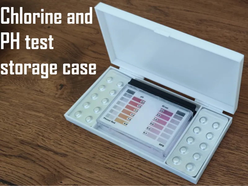 Chlorine and PH test storage case