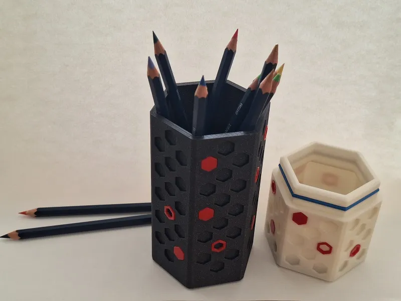 Customisable pencil holder and container
