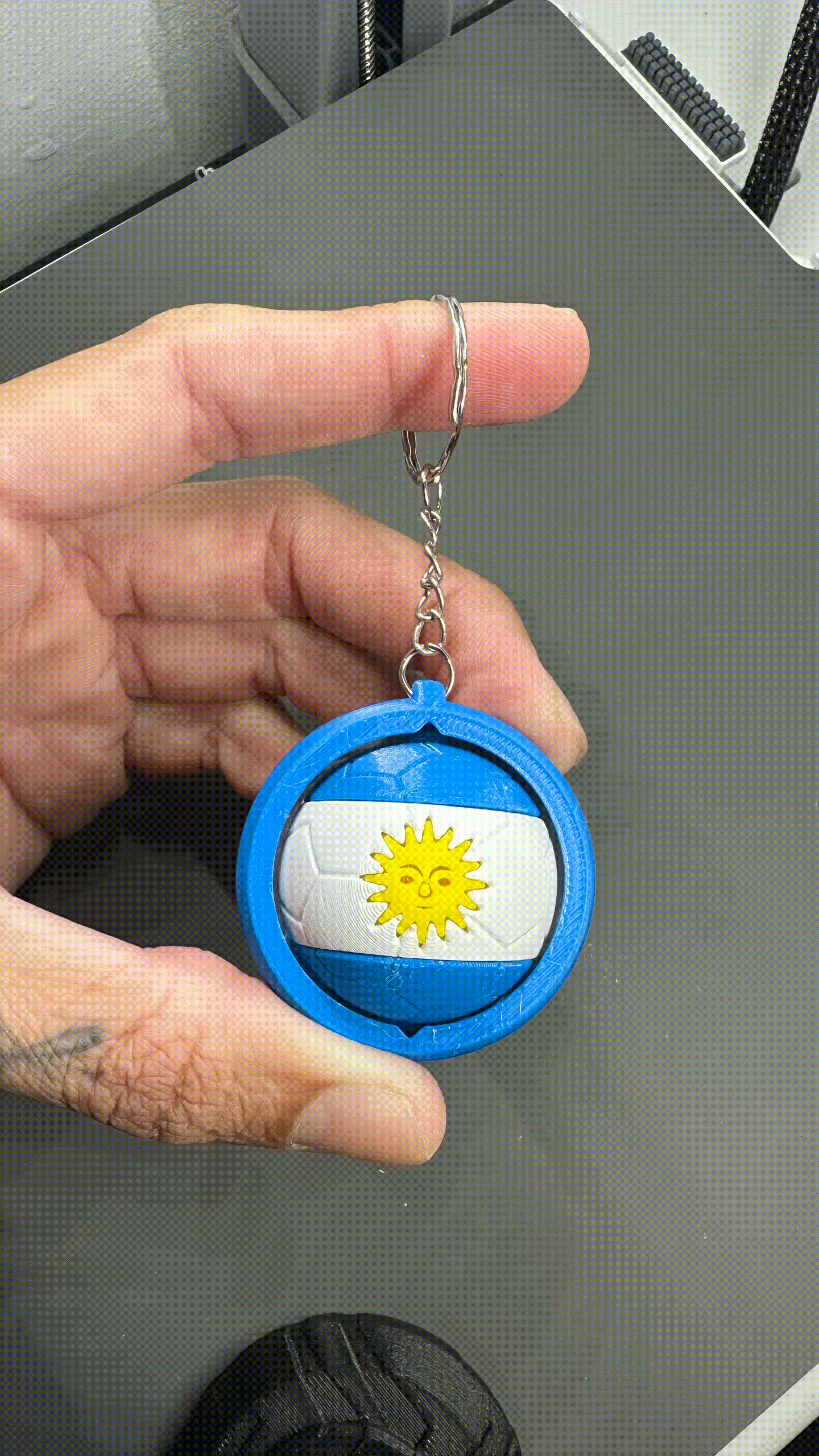 Chaveiro giratório Argentina multicor