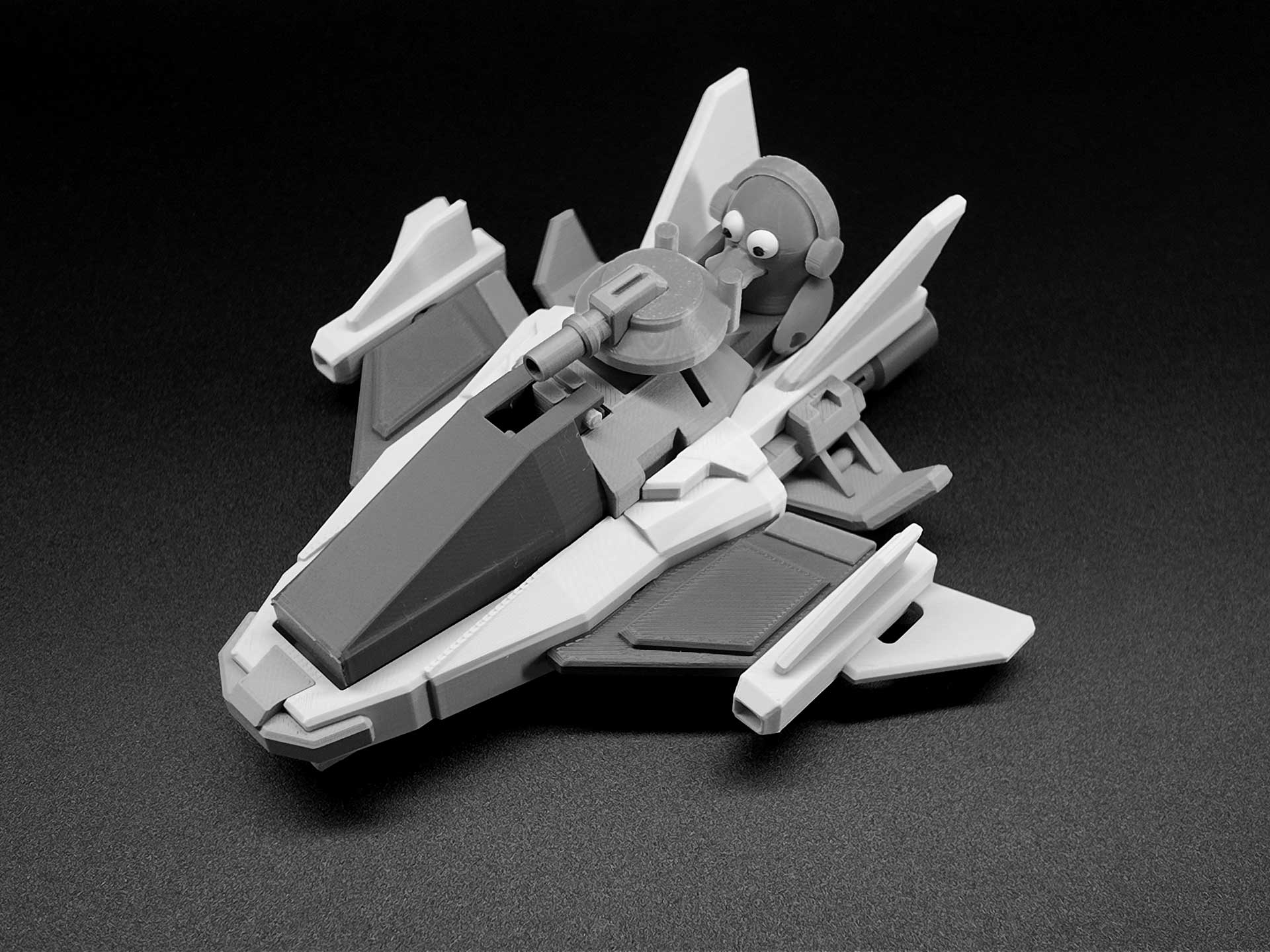 Miniatura 2 do modelo 3D 「深礁守备舰队」双座巡逻战机|舱盖可开|适配小人仔
