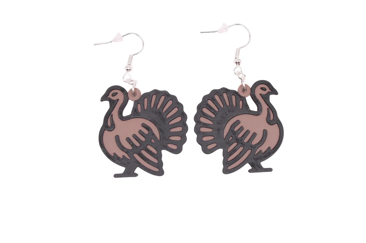 Thanksgiving earrings pt 3 - turkeys view 4