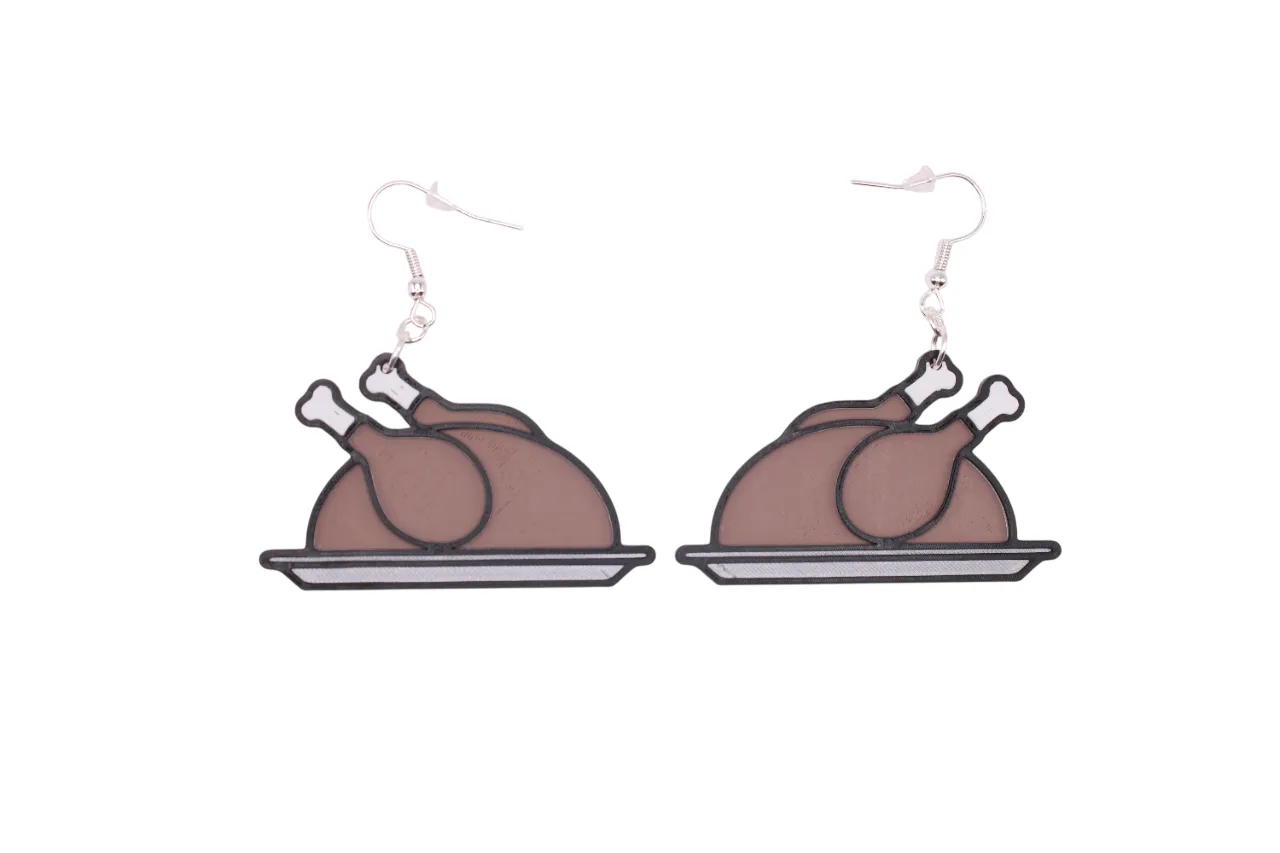 Thanksgiving earrings pt 3 - turkeys view 3