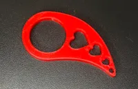 Porte-clés flipper façon karambit, motif cœur — photo 2