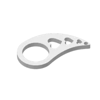Porte-clés flipper façon karambit, motif cœur — photo 3