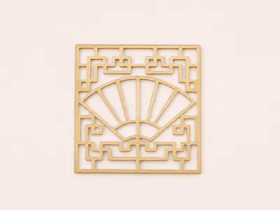 A Chinese-style window suitable for a dollhouse.
