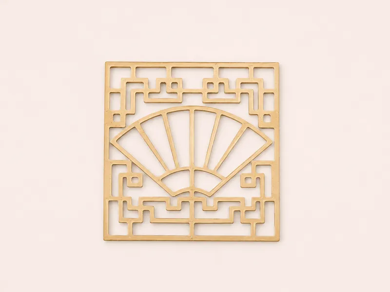 A Chinese-style window suitable for a dollhouse.