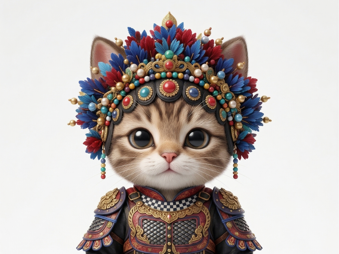 Jade Hunt Warrior Cat – Fantasy Chibi Armor