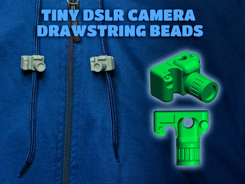 DSLR camera drawstring beads