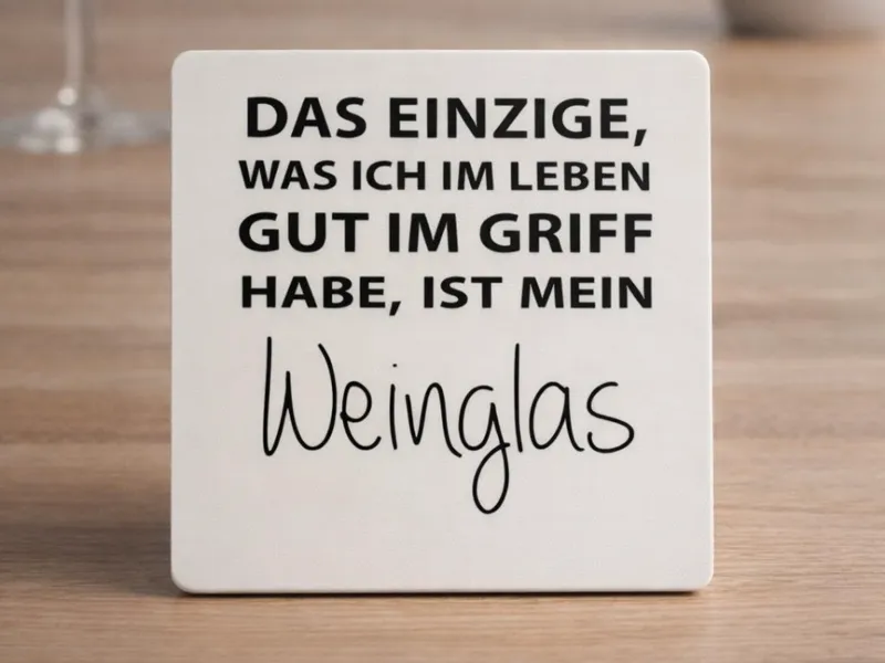 Alles im Griff Weinglas Untersetzer