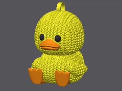 Multicolor duck keychain