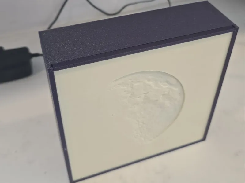 Photographed Moon Lithophane
