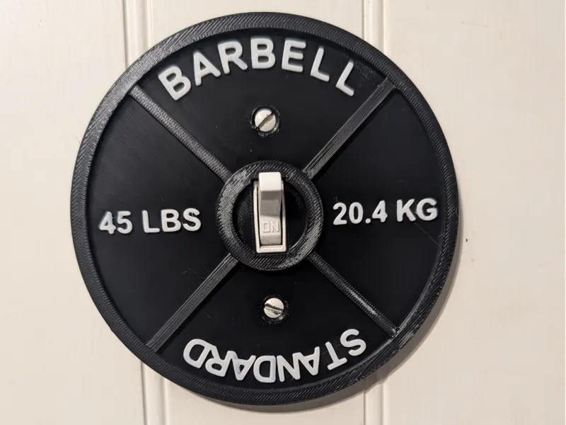 Barbell Plate Light Switch Cover