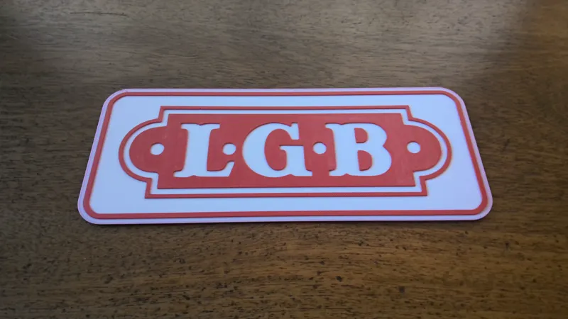 LGB Train Sign