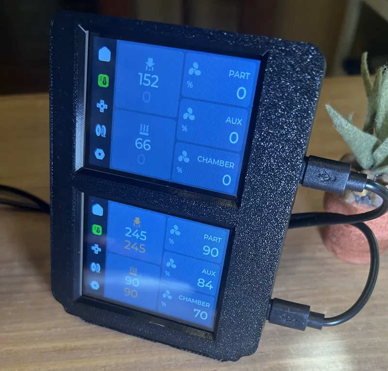 XTOUCH Dual Screen vertical P1P/P1S/X1C Display  
