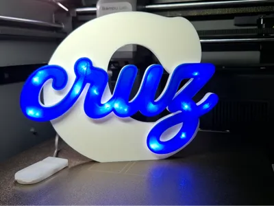 Cruz – Illuminated 3D Name Sign Without Soldering!