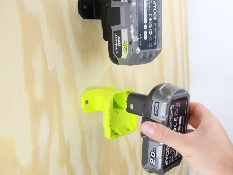 Battery Holder for RYOBI 18V | Locking, No Support