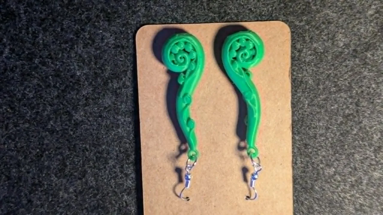 Emerald Fern Earrings view 2