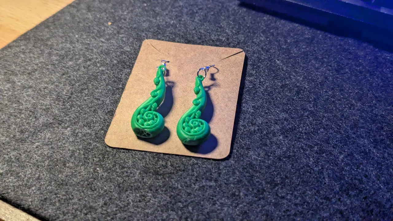 Emerald Fern Earrings view 3
