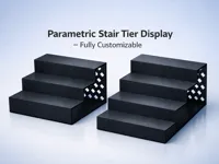 Parametric Stair Tier Display- 3 steps