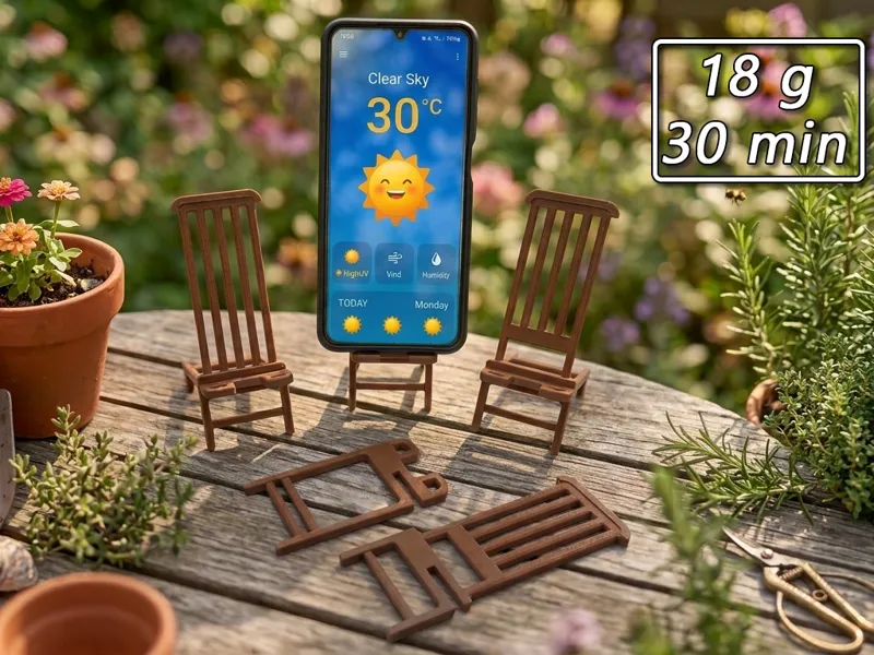 Deckchair phone holder