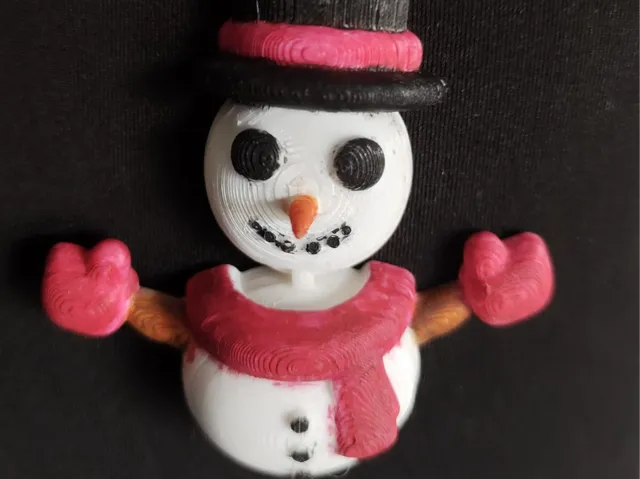 flexi snowman keychain