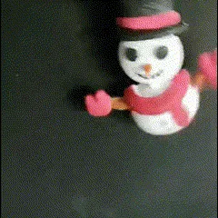 flexi snowman keychain view 2