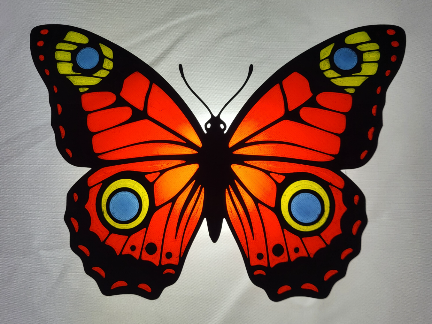 Butterfly Wall Art – Bold Red & Orange Decorative