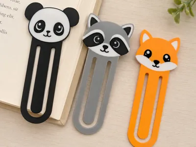 Cute Animal Bookmark Set – Panda, Raccoon & Fox