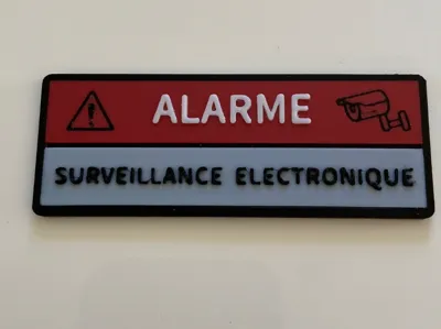 Warning sign plate ALARM