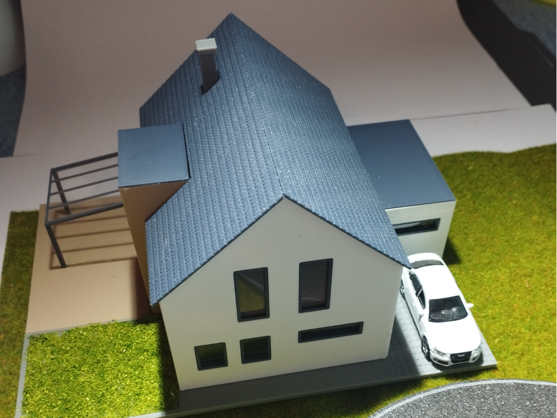 modernes Einfamilienhaus H0/1:87