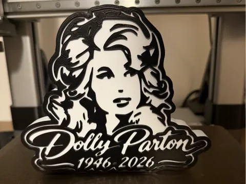 Modelo para impresión 3D: Dolly Parton Memorial Piece - RIP Dolly — referencia de MakerWorld