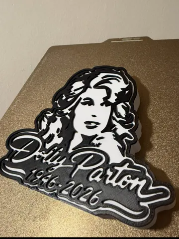 Modelo para impresión 3D: Dolly Parton Memorial Piece - RIP Dolly — vista de referencia 2