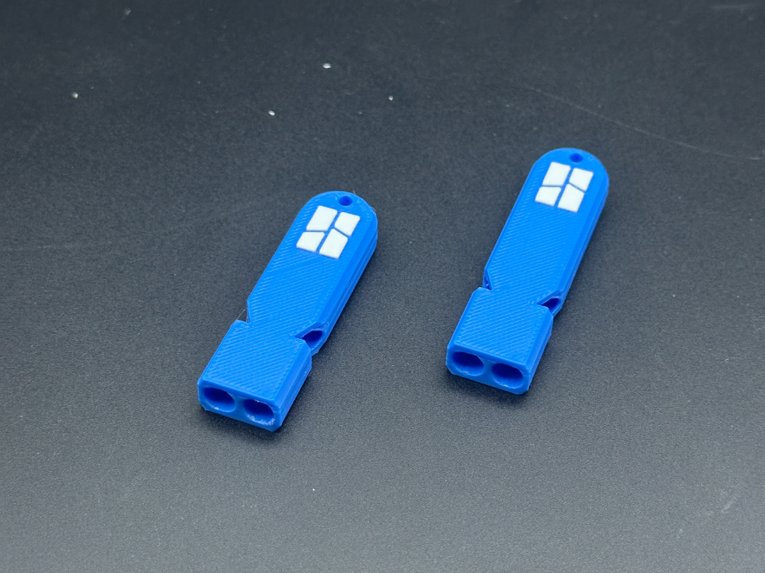 Miniatura 1 do modelo 3D 超大声哨子、口哨、115 分贝双频、户外求生、带孔可挂绳（25min）