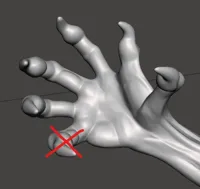 Corrected model - five fingers on the hand - 0.16mm layer