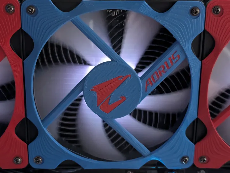 140mm Fan-Cover with Aorus Logo - Colored