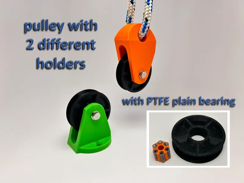 Stabile Seilrolle mit PTFE Gleitlager