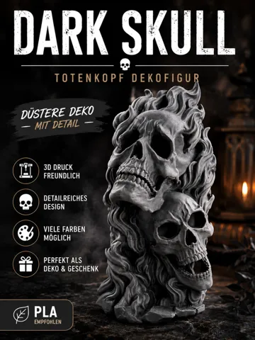 Adorno temático: Dark Skull – Totenkopf Dekofigur — vista de referencia 2