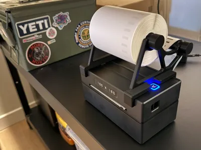 Thermal label roll holder for NULLTONEX printer