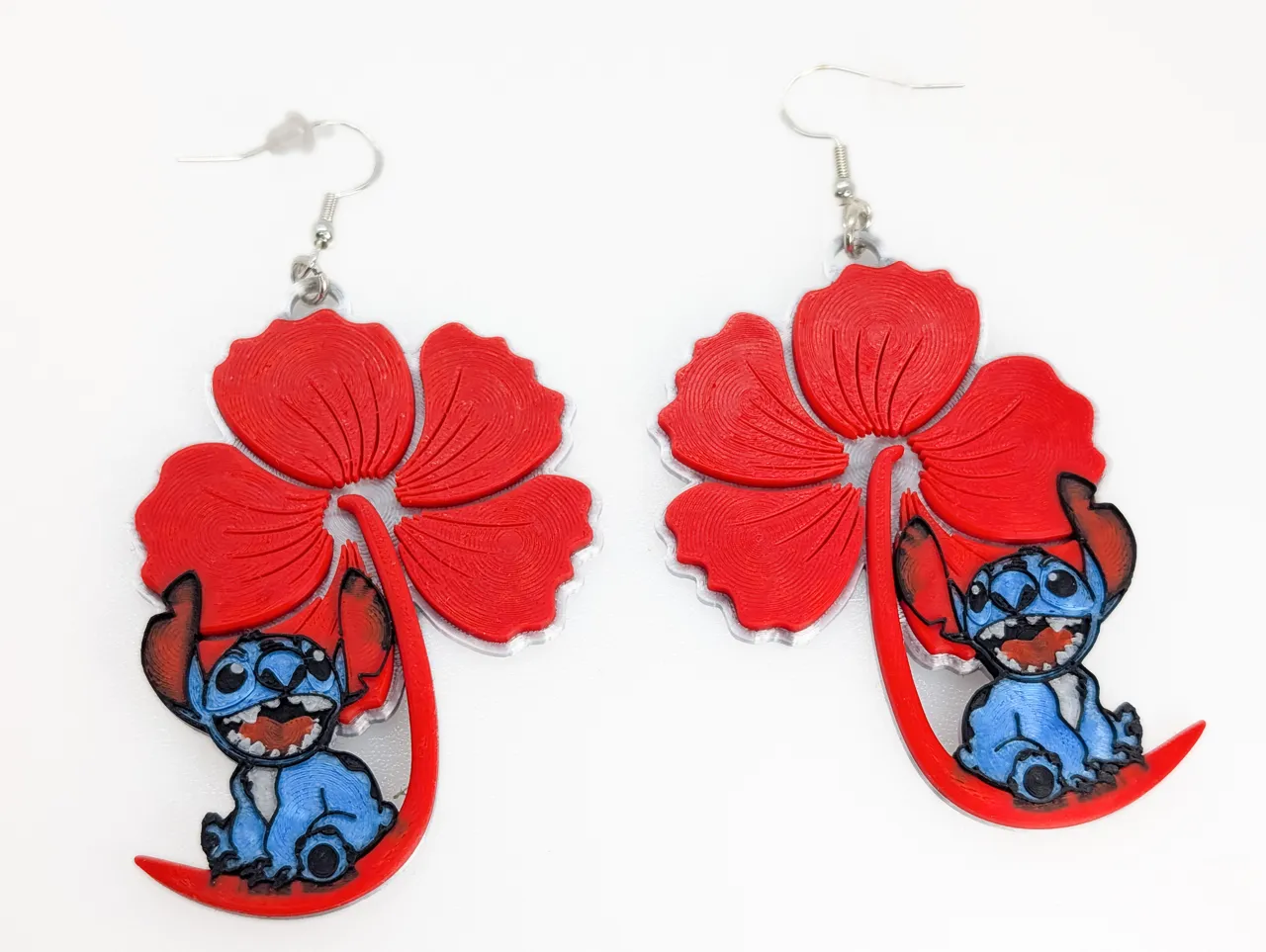 Stitch Hibiscus Earrings view 3
