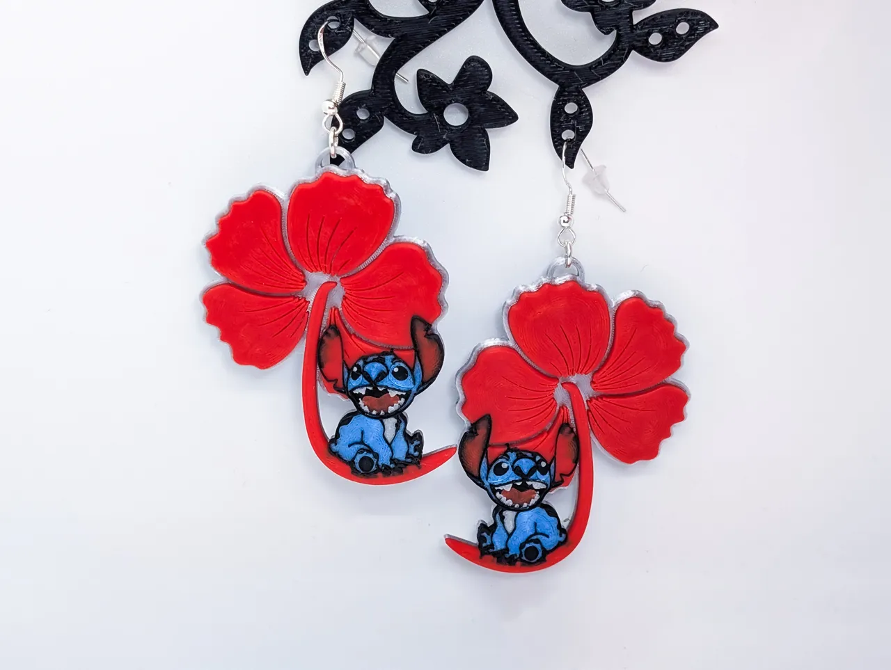 Stitch Hibiscus Earrings view 2