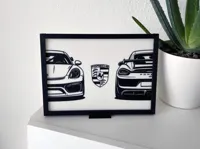 Porsche Cayman GT4 Picture Frame by Denka Designs