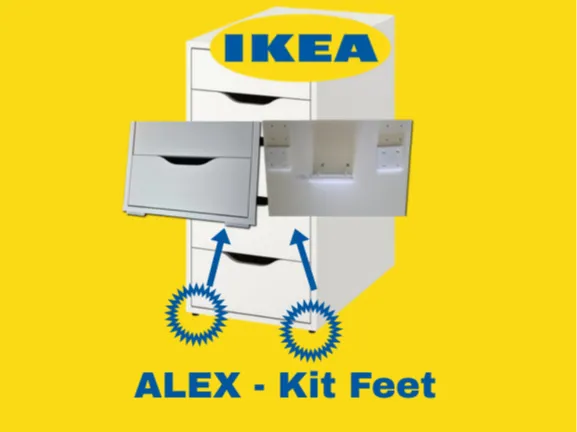 Ikea Alex feet kit