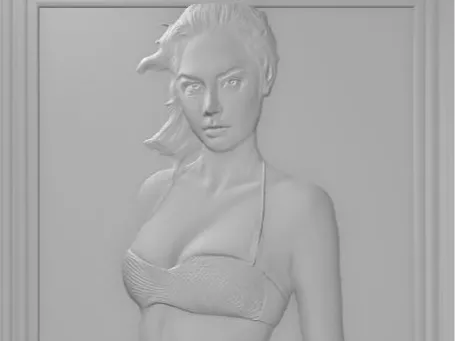 Relief Skulptur Bikini Model Cara Valerian Relief 